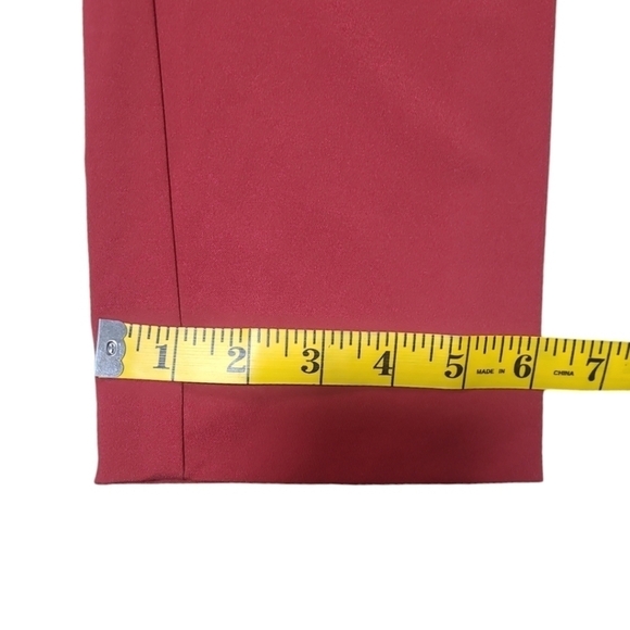 Lisette L Essentials Slim Ankle Pants, Kathryn PDR Style 17655 Red Size Large - Picture 11 of 15